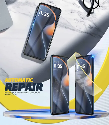 Miniatura 4 de Paquete de 3 protectores de pantalla de TPU Orzero compatible con Motorola Razr 2026/Razr+ Plus 2026/Razr Ultra 2026/Motorola Razr 2025/Razr+ Plus