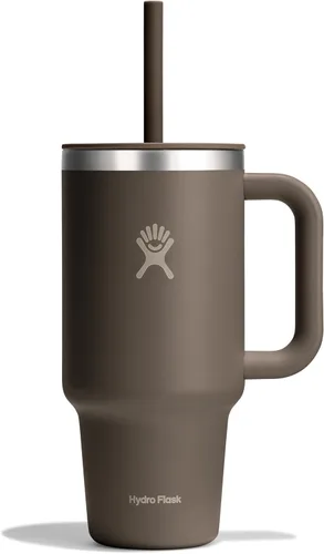 Miniatura 73 de Hydro Flask Vaso de Viaje con Asa, Tapa y Pajita - Acero Inoxidable Aislado en 24 Oz Aloe