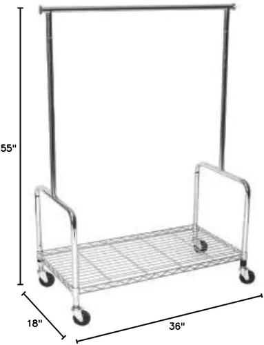 Miniatura 2 de Only Hangers Estante con ruedas de 36" con estante base
