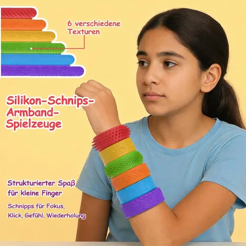 Miniatura 7 de Pulseras sensoriales para niños y adultos, 6 pulseras texturizadas para aliviar el estrés para niños con autismo, TDAH, ansiedad, recompensas