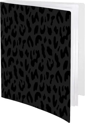 Carpeta con fundas de plástico, 60 bolsillos para libros de presentación, 8.5x11 de visualización, carpeta de portafolio de 120 páginas con Negro-d2c