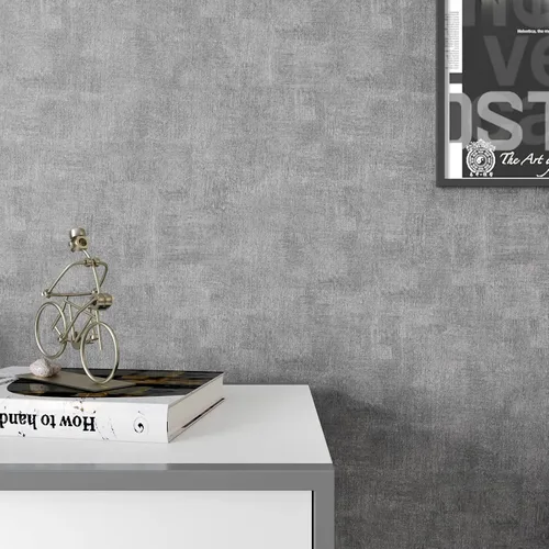 Miniatura 7 de Stickyart Papel de contacto texturizado gris plateado de 36 x 160 pulgadas para gabinetes, papel tapiz de vinilo de hormigón autoadhesivo, encimera