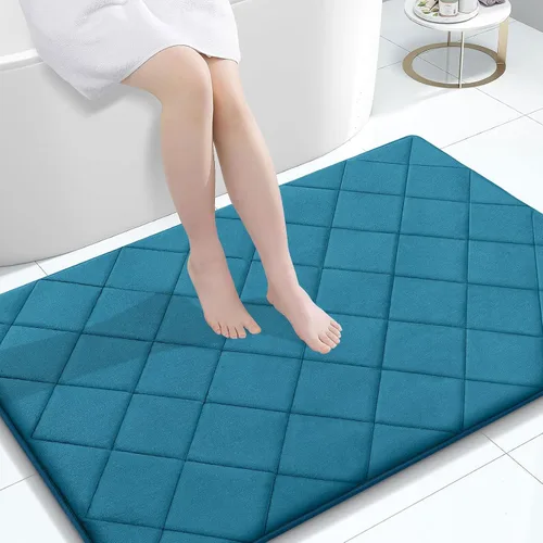 Miniatura 17 de OLANLY Tapete de baño de espuma viscoelástica de 24 x 16 pulgadas, ultra suave y absorbente, lavable a máquina, cómodo tapete de baño para suelo