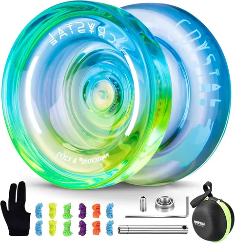 Miniatura 26 de MAGICYOYO K2 Yoyo Cristal Negro Profesional, Yoyo Sensible para Niños Principiantes con Rodamiento Extra No Sensible Yo Yo, Yoyo Pro de Plástico