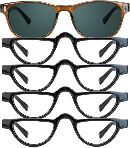 Miniatura 14 de 4 pares de lentes para lectura con bloqueo de luz azul para mujeres y hombres negro (4key001_black)