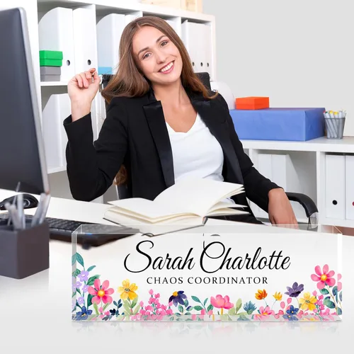 Miniatura 6 de Placa de nombre de oficina personalizada para escritorio, placa de nombre, regalos personalizados para compañeros de trabajo, jefe, profesor
