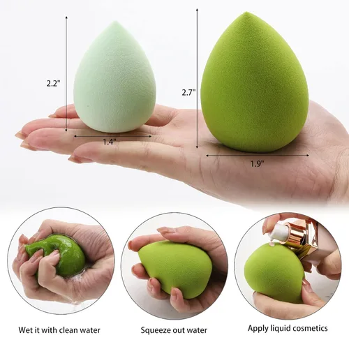 Miniatura 2 de BTYMS 10 piezas de esponja de maquillaje licuadoras esponjas de belleza en forma de huevo esponja de mezcla aplicador de base esponjas cosméticas 10