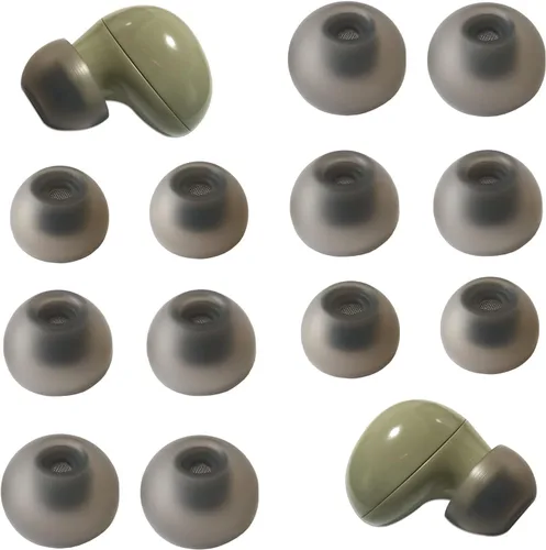 Almohadillas de repuesto para Samsung Galaxy Buds 2/Buds+/Buds FE, puntas de silicona con aislamiento de ruido de malla fina, 6 pares S/M/L (negro)