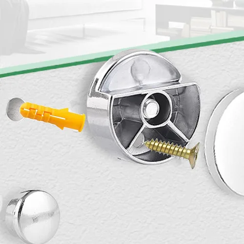 Miniatura 6 de Clips de espejo Clips de montaje de espejo Clip de fijación de vidrio Accesorios de fijación para espejos de baño, soportes de espejo para paredes