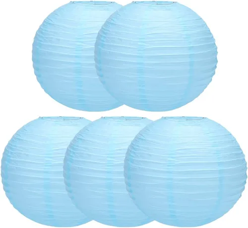 Miniatura 10 de Balagan Linternas de papel japonesas chinas de 16 pulgadas, 5 paquetes (rosa, 16 pulgadas) (BLG-220503)