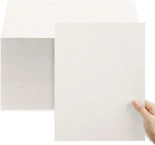 Geosar 200 hojas de papel de cartulina de lino de 8.5 x 11 pulgadas, tarjeta con textura de invitación, peso pesado, 92 libras, 8.82 oz/m²,