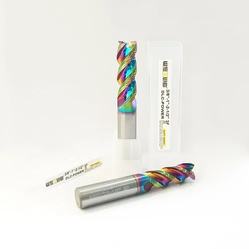 Miniatura 18 de Fresas WEXWE Tools Serie DLC de carburo con extremo cuadrado, revestimiento tipo diamante, fresa para aluminio, cobre, aleaciones de magnesio