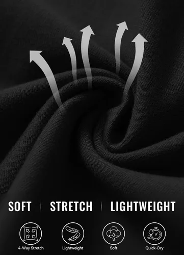 Miniatura 4 de baleaf Bermudas de algodón para mujer, pantalones cortos largos de 10 pulgadas de largo hasta la rodilla, holgadas, con cordón en la cintura