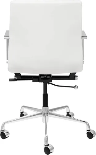 Miniatura 5 de Laura Davidson Furniture SOHO II Silla de oficina acanalada, silla de escritorio con respaldo medio, diseño ergonómico con reposabrazos y giratorio