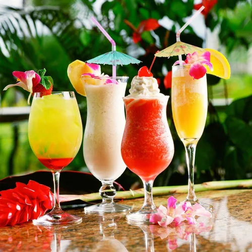 Miniatura 5 de ALINK 50 Pajillas con Sombrilla Parasol, Suministros de Decoración para Fiestas en la Playa de Cóctel de Luau en Estilo Hawaiiano Diseño de paraguas