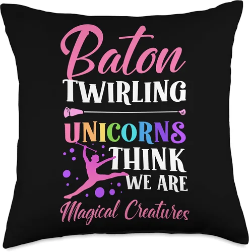 Miniatura 4 de Majorette & Baton Twirler Shirts & Merch Twirling. Majorette Baton Twirler Throw Pillow, 16x16, Multicolor