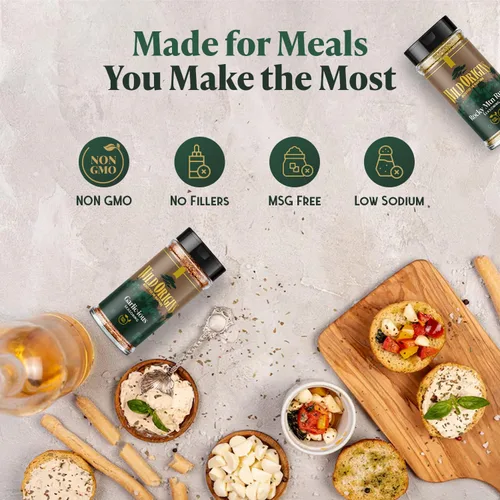 Miniatura 8 de Wild Origins Caja de regalo de condimentos multiusos premium, paquete de 4, sin OMG, mezclas de especias, ingredientes auténticos, esenciales