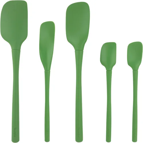 Miniatura 27 de Tovolo Juego de utensilios de silicona de 5 piezas (aguamarina clara): espátula, cuchara, raspador de tarros, mini espátula y mini cuchara Agua claro