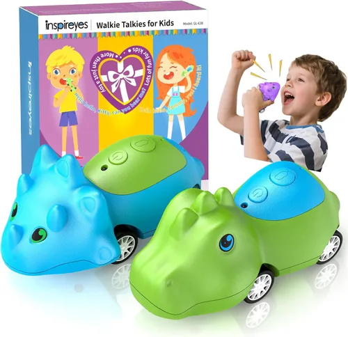 Miniatura 18 de Inspireyes Walkie Talkies para niños, paquete de 2 recargables de largo alcance, juguetes para niños y niñas de 3 a 12 años, juguete de radio de 2