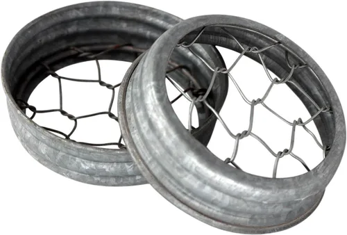 Organizador de flores de metal galvanizado con tapa de rana para tarros Mason (paquete de 3, boca regular)