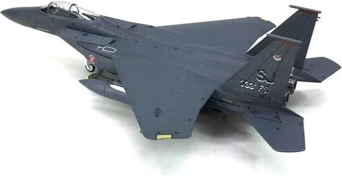Miniatura 4 de TECKEEN Escala 1/100 F-15E Strike Eagle Model Plane Diecast para colección