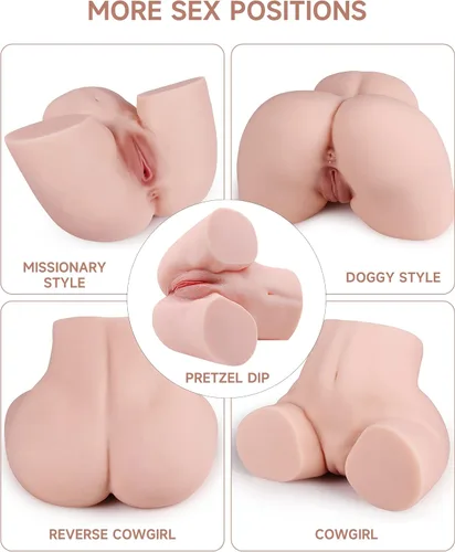 Miniatura 6 de Masturbador masculino de 19.84 libras, coños de bolsillo, textura de piel realista, suave culo grande y coño, juguete sexual para adultos, vagina