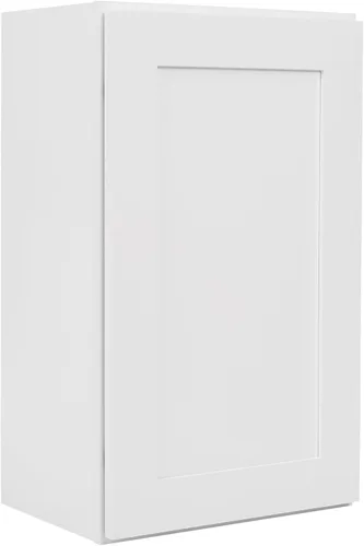 Gabinete de pared shaker blanco - Listo para armar, perfecto para almacenamiento en cocina, lavandería y baño - 30,5 cm de ancho x 76,2 cm de alto x