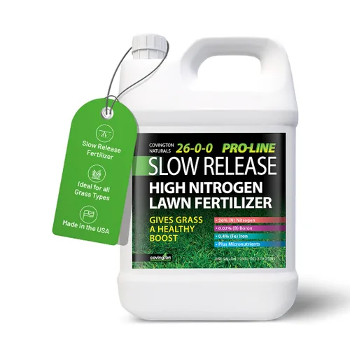 Covington ProLine 26-0-0 NPK Fertilizante líquido de liberación lenta para césped (1 galón), alimento para césped con alto contenido de nitrógeno