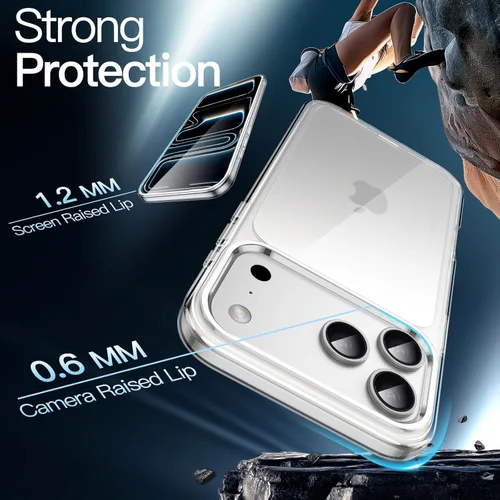 Miniatura 4 de JETech - Funda para iPhone 17 Pro de 16 cm, cubierta a prueba de golpes sin amarillamiento, parte trasera transparente antiarañazos (transparente)