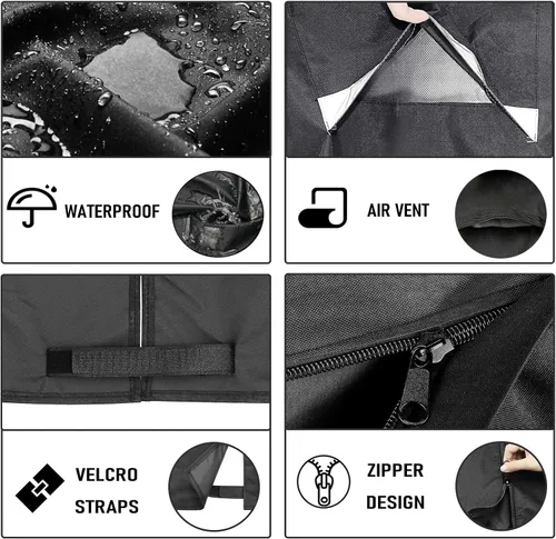 Miniatura 5 de Grisun Cubierta vertical para ahumador de pellets para Pit Boss Series 4/5, PBV4PS1, PBV4PS2, PBV5P1, PBV5PW1, 600D antidecoloración, impermeable