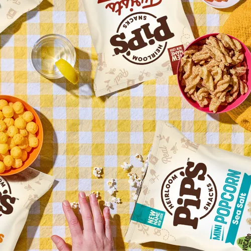 Miniatura 8 de Palomitas de Maíz Mini Tradicional de Pipcorn por Heirloom Pip's Snacks - Sal Marina, 1 oz 24 pz - Paquetes de Snack Saludables y Sin Gluten, Maíz