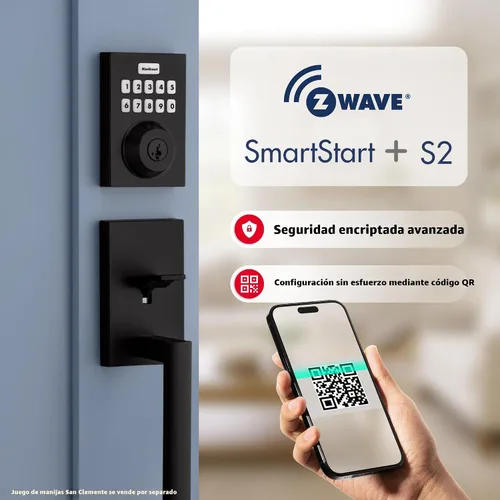 Miniatura 4 de Kwikset HomeConnect 620 Z-Wave Cerradura Inteligente con Teclado de Largo Alcance Habilitado, Entrada Conveniente sin Llave, Códigos de Usuario