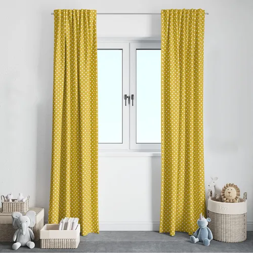 Miniatura 3 de Bacati - Panel de cortina individual con puntos de pin (amarillo)