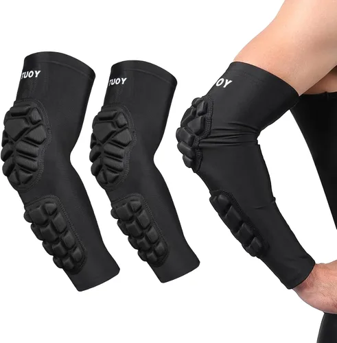 Mangas acolchadas para brazos, codo, antebrazo, almohadillas a prueba de golpes, protección de compresión para fútbol, voleibol, baloncesto, paquete