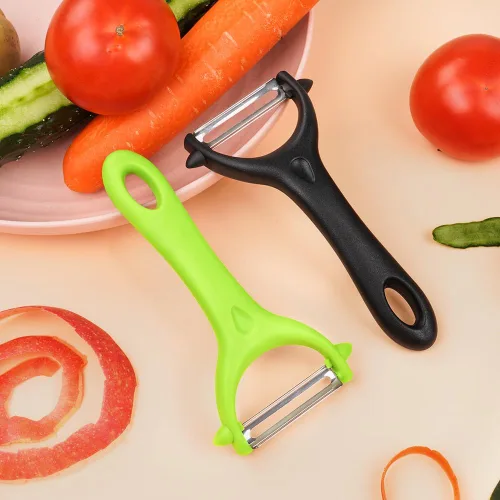 Miniatura 6 de AUAUY Pelador giratorio de verduras en forma de Y, mango ergonómico antideslizante, hoja de acero inoxidable, pelador de verduras para cocina
