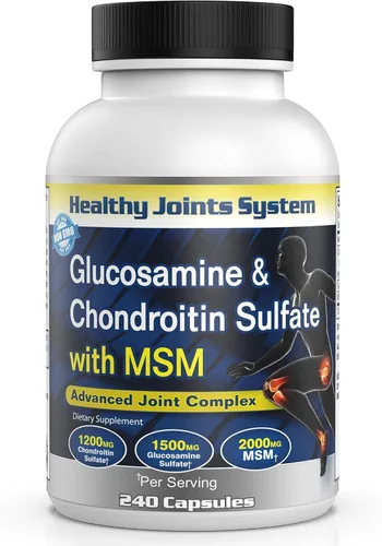 Glucosamina Condroitina MSM Suplemento para la salud de las articulaciones y los huesos - 240 Tabletas