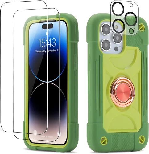 Miniatura 66 de Funda para iPhone Se3/iPhone Se2, iPhone 6/6S, iPhone 7/iPhone 8 de 4.7 pulgadas con soporte de anillo, con 2 protectores de pantalla resistentes