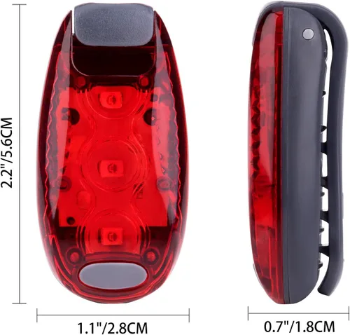 Miniatura 3 de 12 Pack Led Safety Light, Safety Light, High Visibility Strobe Running Lights Used for Bicycle, Walking Etc. Clip-On Running Lights Clip to Clothes