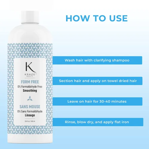 Miniatura 4 de Tratamiento para el cabello alisador de queratina sin formaldehído, alisado para un cabello suave y sedoso sin encrespamiento, 33.8 onzas líquidas