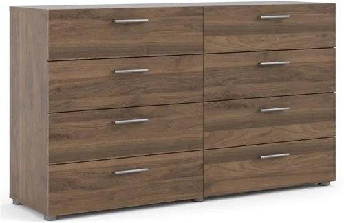 Miniatura 6 de Tvilum Cómoda doble de 8 cajones, grano de madera negro