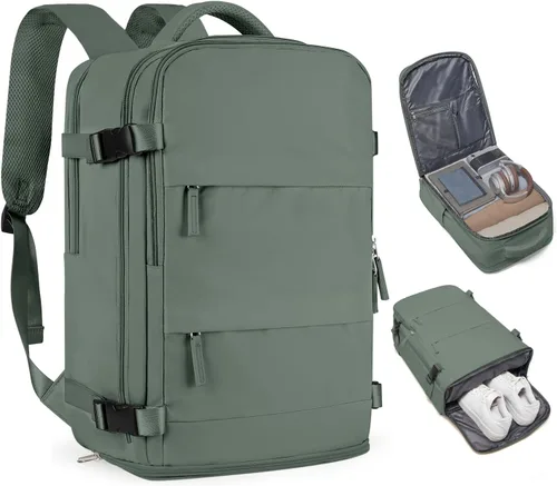 Miniatura 35 de coofay Mochila de viaje, para laptop, unisex, aprobada para aviones, bolsa de mano, equipaje, para artículos personales, para debajo del asiento