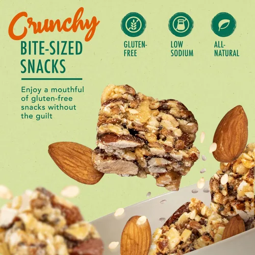 Miniatura 3 de Melissa's Clean Snax® con chía y linaza, aperitivos envasados sin gluten, todos naturales, sabores no artificiales añadidos, aperitivos crujientes