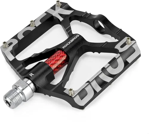 ROCKBROS Pedales de bicicleta de montaña Pedales MTB CNC antideslizante ligero aleación de aluminio Pedales de bicicleta rodamientos sellados