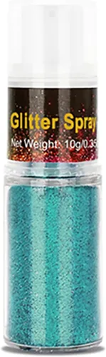 Miniatura 12 de Go Ho - Aerosol de purpurina para cabello y cuerpo, aerosol de purpurina en polvo seco azul para ropa, polvo de purpurina suelto para festivales