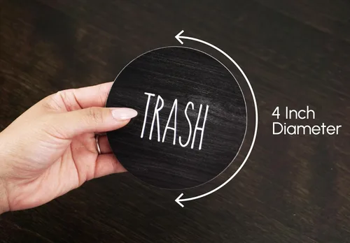Miniatura 2 de Imanes rústicos de reciclaje y basura para latas de basura de cocina y contenedores de reciclaje, combo de imanes de basura y reciclaje para botes