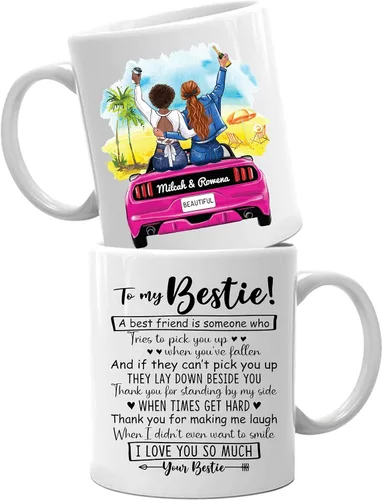 Miniatura 24 de Taza de café con texto en inglés "Best Friends Are The Sisters We Choose Ourselves We Choose Ourselves para mujeres, mejores amigas, taza de café