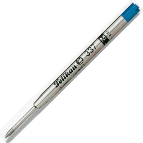 Pelikan 337 gigante Recambio para bolígrafo, punta mediana, tinta negra, 1 Cada Uno (91545), Azul