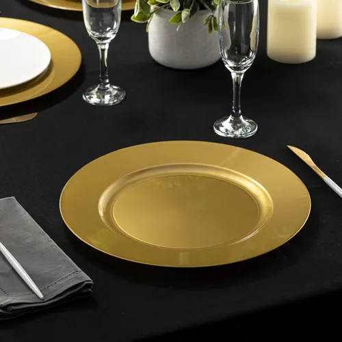 Miniatura 2 de ELEGANT DISPOSABLES Cargadores de fiesta de 13 pulgadas, platos y platos grandes, ideales para fiestas elegantes, bodas, vajilla, ideal para servir