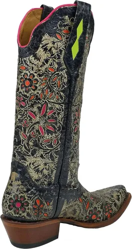 Miniatura 3 de Johnny Ringo Legacy Collection Granero Negro Floral Incrustación 922-37T