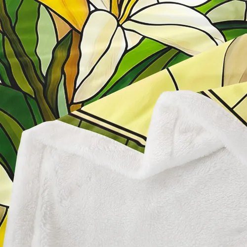 Miniatura 33 de Manta de cama de margaritas blancas, manta de franela rústica con flores florecientes de jardín natural para decoración de habitaciones, manta